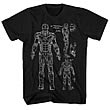 Iron Man 3 Iron Man Armor Blueprint Black T-Shirt